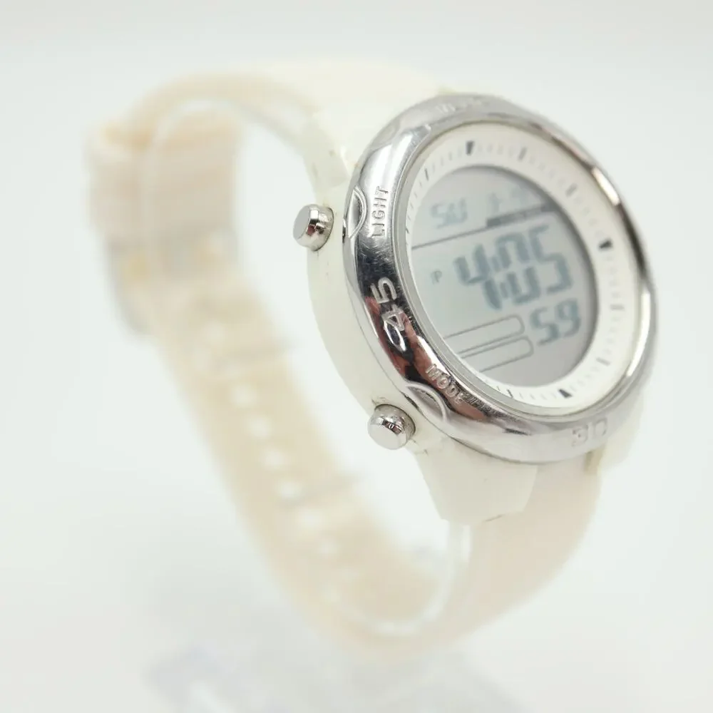 Relic by Fossil White Digital Watch 42mm Alarm Chrono Silicone w New Battery